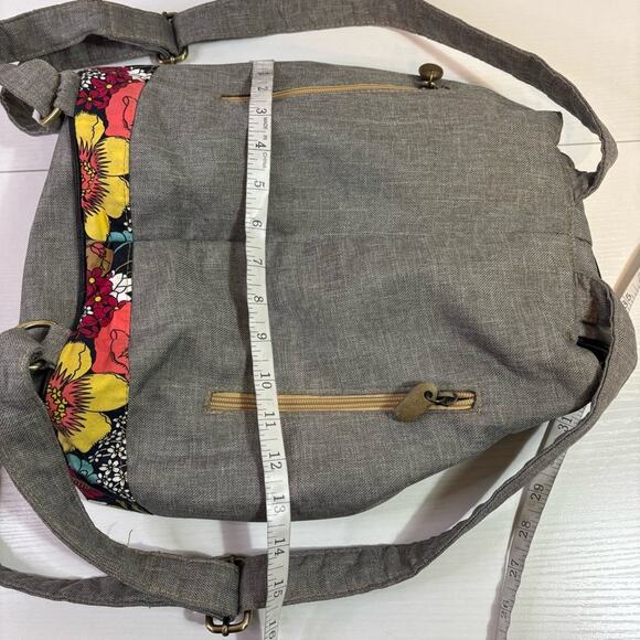 Kasite Gray Backpack with Funky Embroidery  and Flowers main image 7